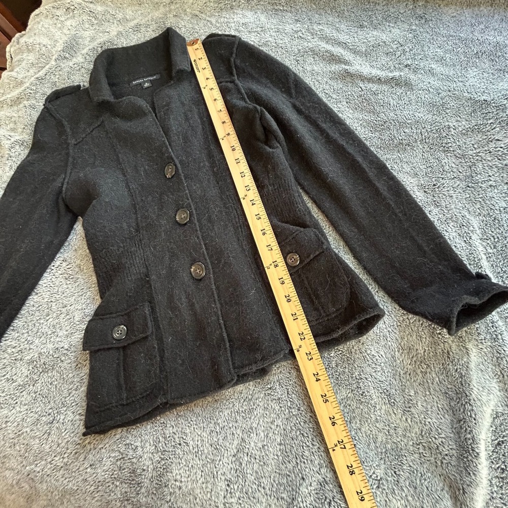 Banana Republic Womens Jacket Small Gray Alpaca Wool Blend Preppy Coat Y2K 17099 - Picture 5 of 9